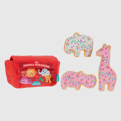 BARK Animal Squeakers Snacks Plush Dog Toy XS/S