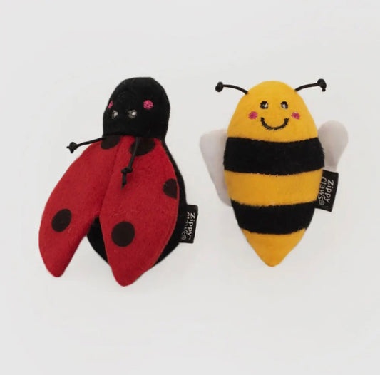 ZippyClaws 2-Pack - Ladybug and Bee